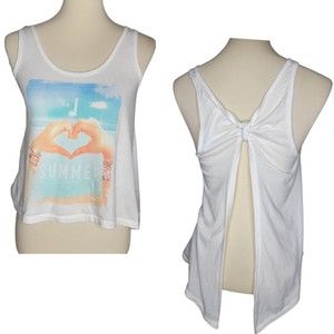 Hollister I Love Summer Open Back Tank Top Size Small
